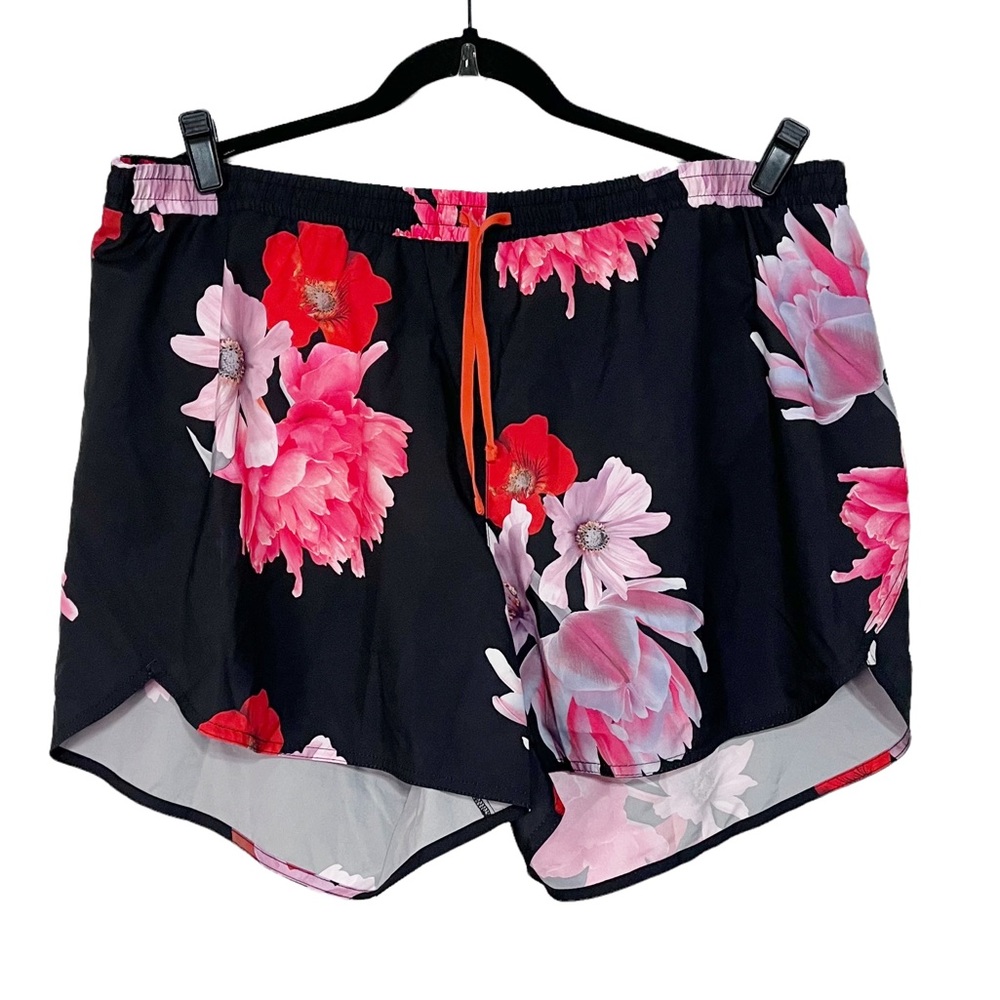Old Navy Active Black Floral Go Dry Running Shorts